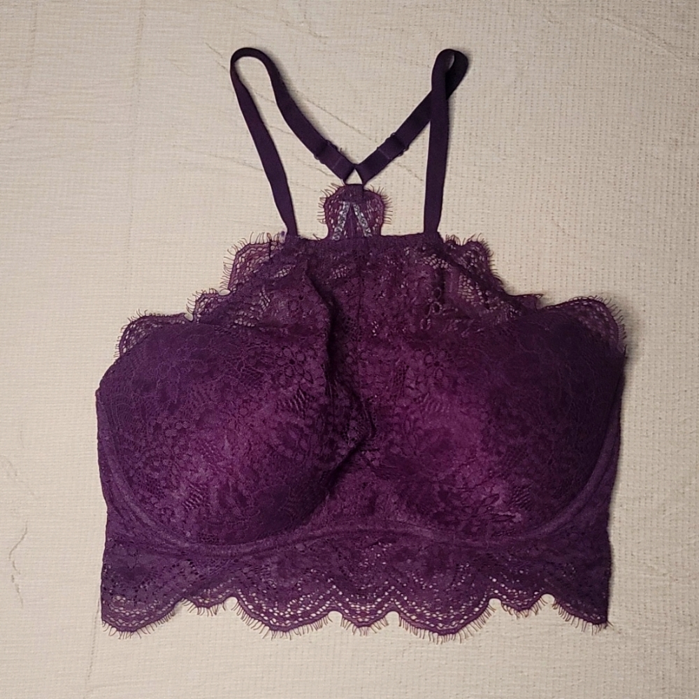 Pink Lace Push Up Bra